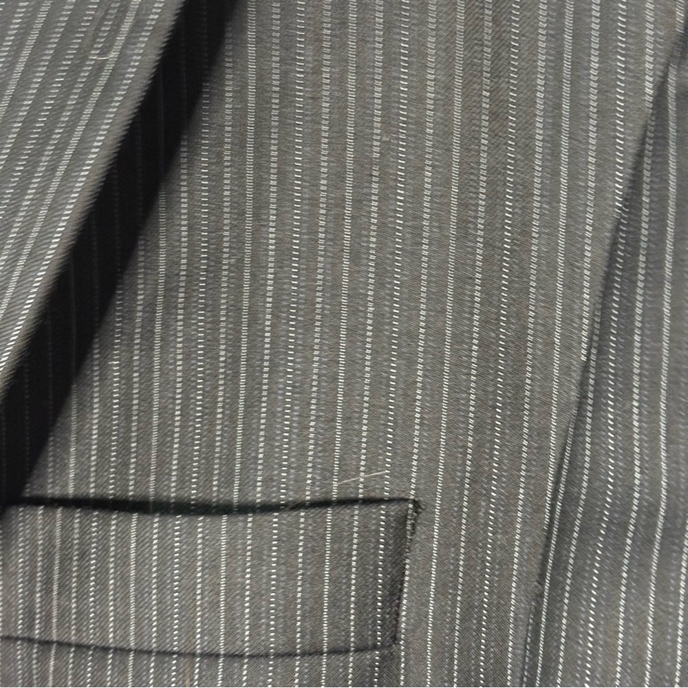 Mens 40 R Hickey Freeman X Loro Piana Tasmanian 130's Navy Blue Pinstripe Wool